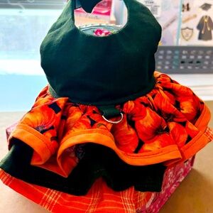 XS fall dress for tiny dogs in a cupcake style